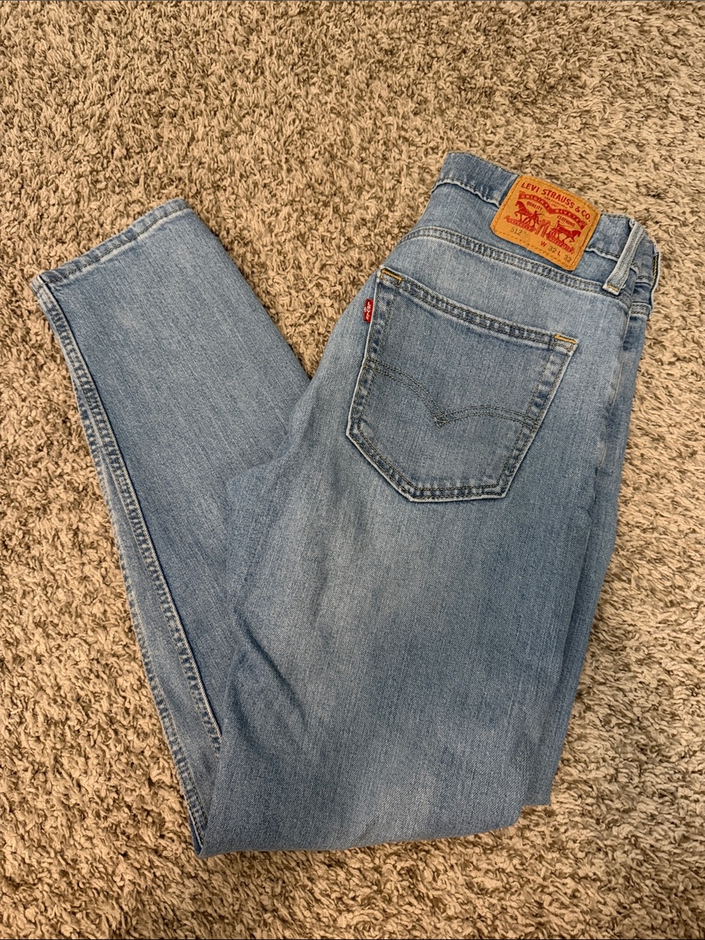 Levi's Men's 512 Light Blue Slim Straight Jeans
